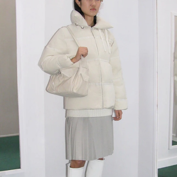 Paloma Wool Puffer Coat in Cream - Picture 1 of 7